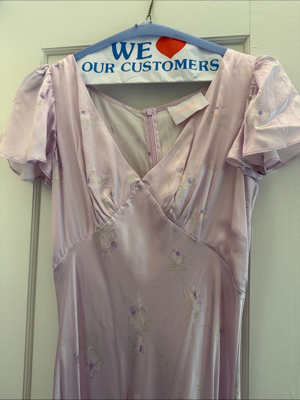 Selkie Silk Flutter Dress (L) - Picture 6 of 7
